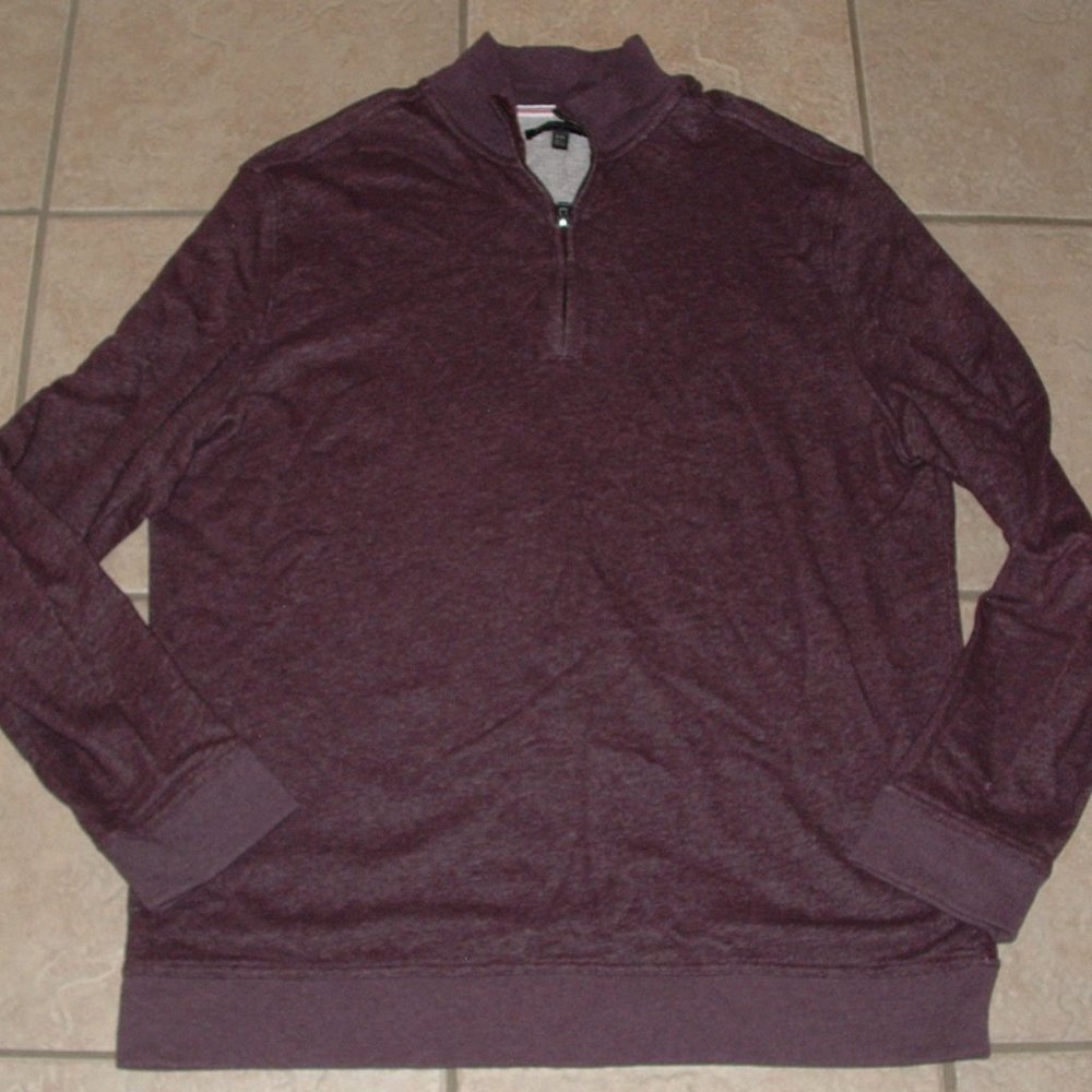 Mens XXL 1/4 Zip Lightweight Stretchy Sweat Shirt